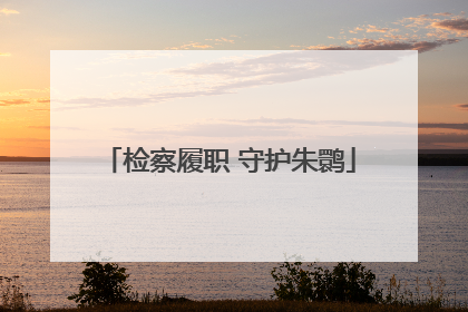 检察履职 守护朱鹮