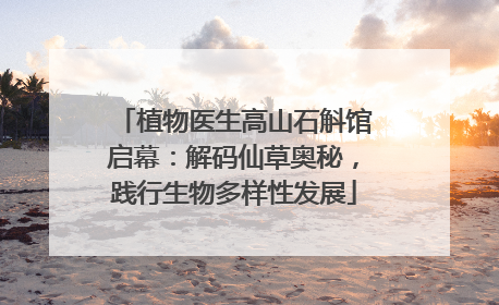 植物医生高山石斛馆启幕：解码仙草奥秘，践行生物多样性发展