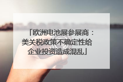 欧洲电池展参展商：美关税政策不确定性给企业投资造成混乱