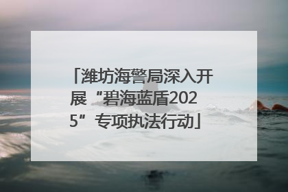 潍坊海警局深入开展“碧海蓝盾2025”专项执法行动