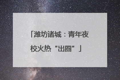 潍坊诸城：青年夜校火热“出圈”