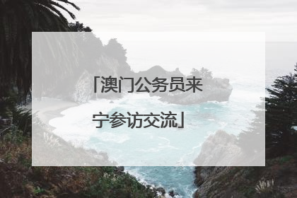 澳门公务员来宁参访交流