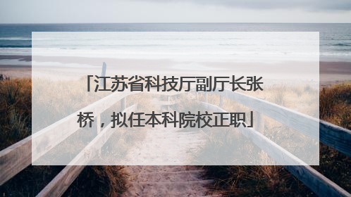 江苏省科技厅副厅长张桥，拟任本科院校正职