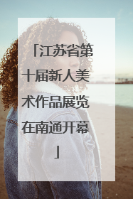 江苏省第十届新人美术作品展览在南通开幕
