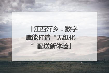 江西萍乡：数字赋能打造“无纸化”配送新体验