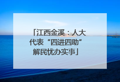 江西金溪：人大代表“四进四助”解民忧办实事