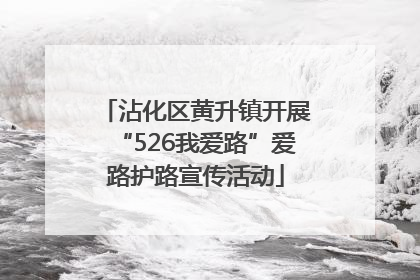 沾化区黄升镇开展“526我爱路”爱路护路宣传活动