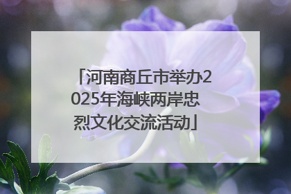 河南商丘市举办2025年海峡两岸忠烈文化交流活动