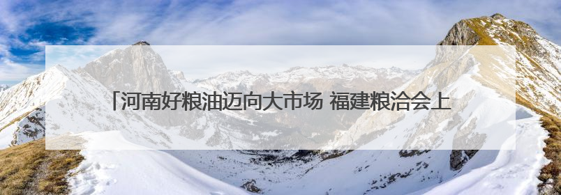 河南好粮油迈向大市场 福建粮洽会上签约38.5万吨揽金11.5亿元