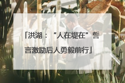 洪湖：“人在堤在”誓言激励后人勇毅前行