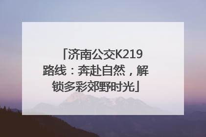 济南公交K219路线：奔赴自然，解锁多彩郊野时光