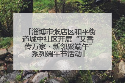 淄博市张店区和平街道城中社区开展“艾香传万家・新邻聚端午”系列端午节活动