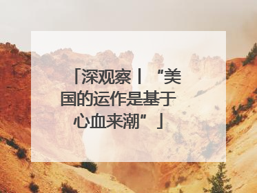 深观察丨“美国的运作是基于心血来潮”