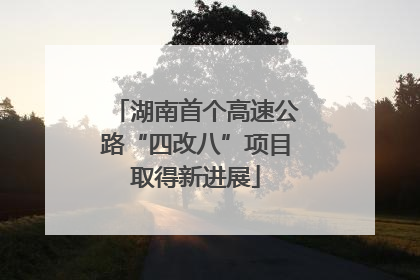 湖南首个高速公路“四改八”项目取得新进展