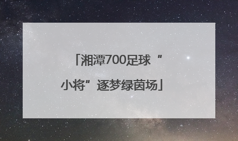 湘潭700足球“小将”逐梦绿茵场