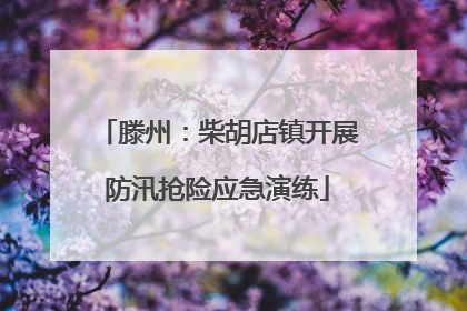 滕州：柴胡店镇开展防汛抢险应急演练
