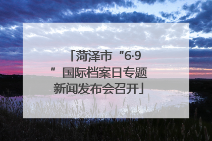 菏泽市“6·9”国际档案日专题新闻发布会召开