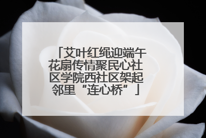 艾叶红绳迎端午花扇传情聚民心社区学院西社区架起邻里“连心桥”