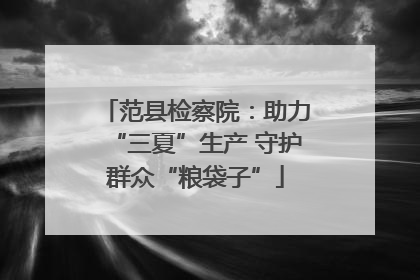 范县检察院：助力“三夏”生产 守护群众“粮袋子”