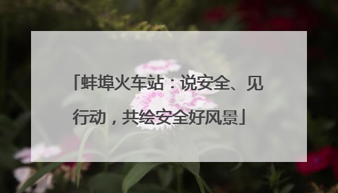 蚌埠火车站：说安全、见行动，共绘安全好风景