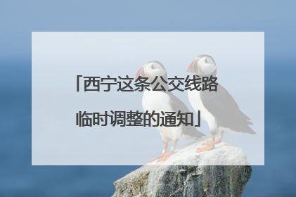 西宁这条公交线路临时调整的通知