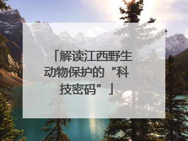 解读江西野生动物保护的“科技密码”