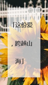 这份爱，跨越山海