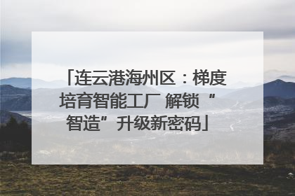 连云港海州区：梯度培育智能工厂 解锁“智造”升级新密码
