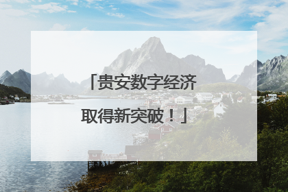 贵安数字经济取得新突破！