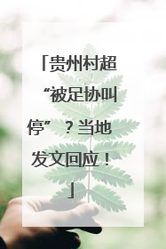 贵州村超“被足协叫停”？当地发文回应！