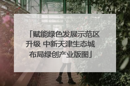 赋能绿色发展示范区升级 中新天津生态城布局绿创产业版图
