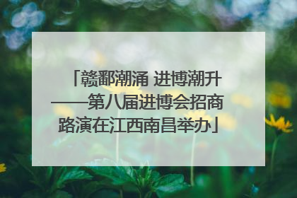 赣鄱潮涌 进博潮升——第八届进博会招商路演在江西南昌举办