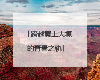 跨越黄土大塬的青春之轨
