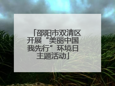 邵阳市双清区开展“美丽中国我先行”环境日主题活动
