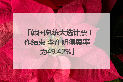 韩国总统大选计票工作结束 李在明得票率为49.42%