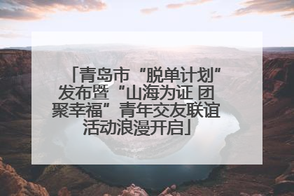 青岛市“脱单计划”发布暨“山海为证 团聚幸福”青年交友联谊活动浪漫开启