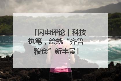 闪电评论｜科技执笔，绘就“齐鲁粮仓”新丰景