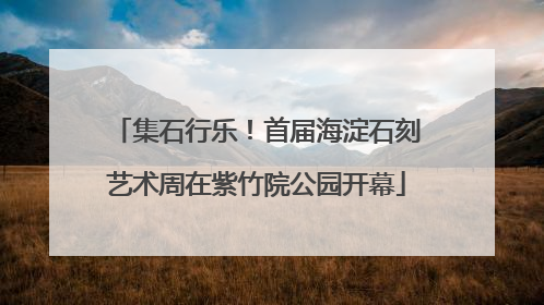 集石行乐！首届海淀石刻艺术周在紫竹院公园开幕