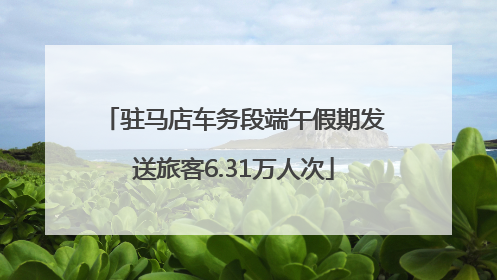 驻马店车务段端午假期发送旅客6.31万人次
