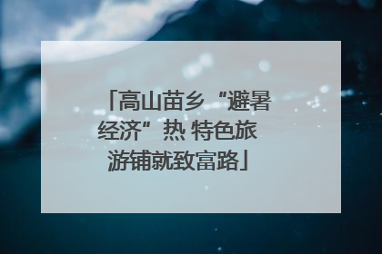 高山苗乡“避暑经济”热 特色旅游铺就致富路