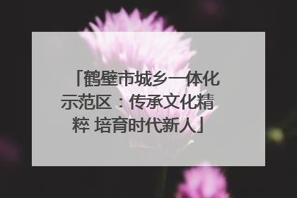 鹤壁市城乡一体化示范区：传承文化精粹 培育时代新人