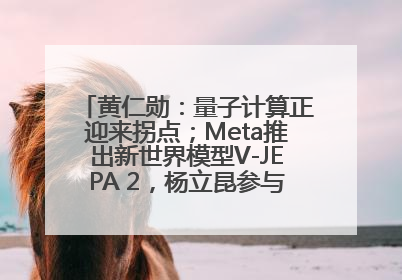 黄仁勋：量子计算正迎来拐点；Meta推出新世界模型V-JEPA 2，杨立昆参与开发丨全球科技早参