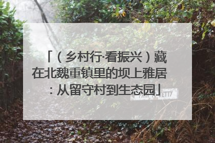 （乡村行·看振兴）藏在北魏重镇里的坝上雅居：从留守村到生态园