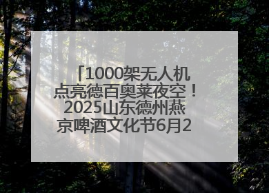 1000架无人机点亮德百奥莱夜空！2025山东德州燕京啤酒文化节6月20日启幕