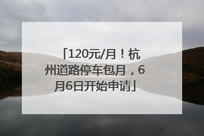 120元/月！杭州道路停车包月，6月6日开始申请
