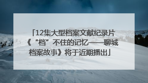 12集大型档案文献纪录片《“档”不住的记忆——聊城档案故事》将于近期播出