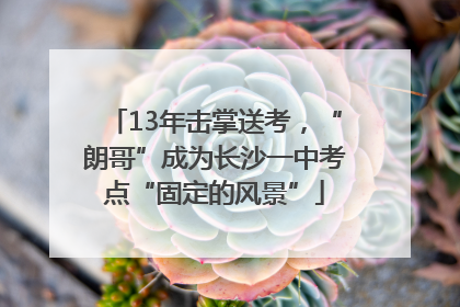 13年击掌送考，“朗哥”成为长沙一中考点“固定的风景”