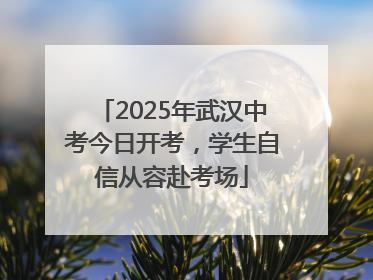 2025年武汉中考今日开考，学生自信从容赴考场