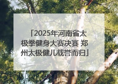 2025年河南省太极拳健身大赛决赛 郑州太极健儿载誉而归