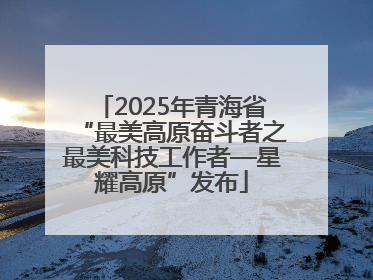 2025年青海省“最美高原奋斗者之最美科技工作者—星耀高原”发布